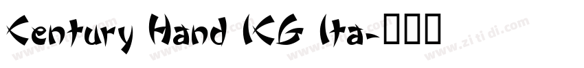 Century Hand ICG Ita字体转换